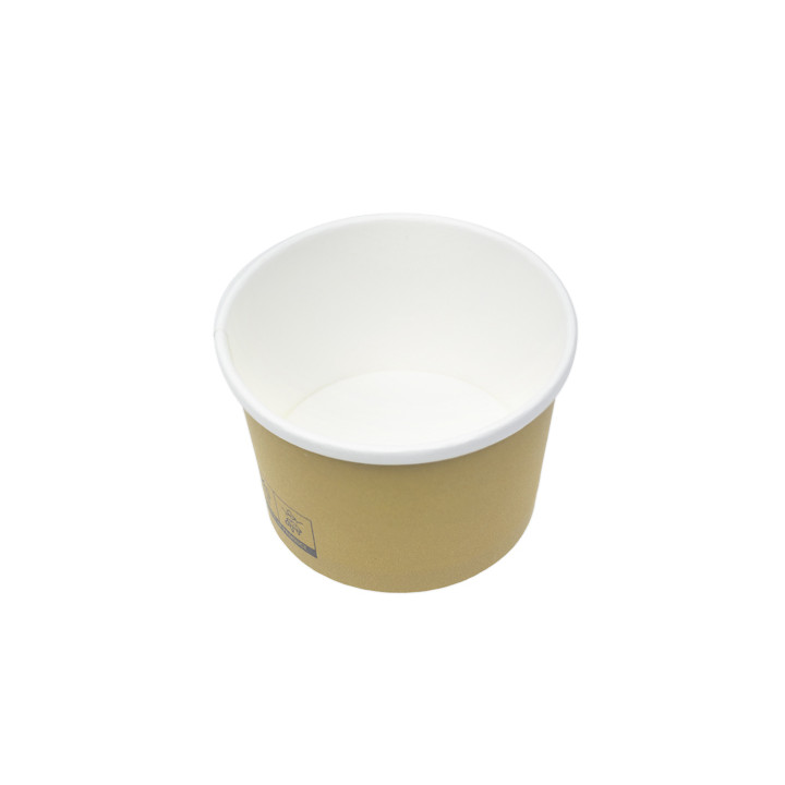Kraft Carton Pot with White Border 250ml Ø9,0cm (500 Units)