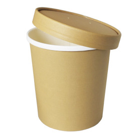 Kraft Carton Lid for Carton Pots of Ø11,7cm (375 Units)
