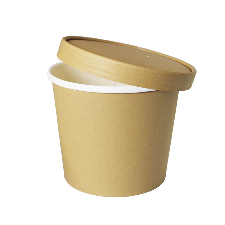Kraft Carton Lid for Carton Pots of 9,8cm (500 Units)