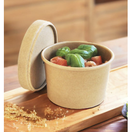 Kraft Carton Lid for Carton Pots of 9,0cm (25 Units)