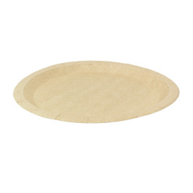 Paper Plate Round Greaseproof Shape Kraft Ø26cm 245g/m² (50 Units) 