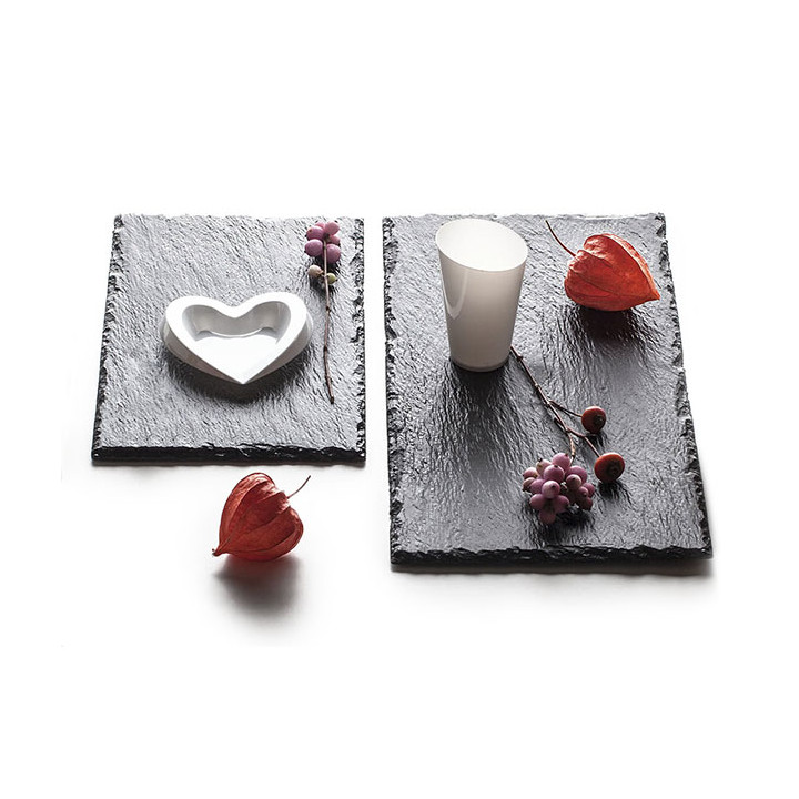 Plastic Tasting Platter Synthetic Slate PS 30x15,8cm (100 Units)