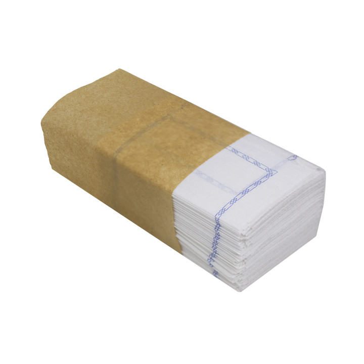 Paper Napkin "Zigzag" Decorative Border White 14x14cm (250 Units)