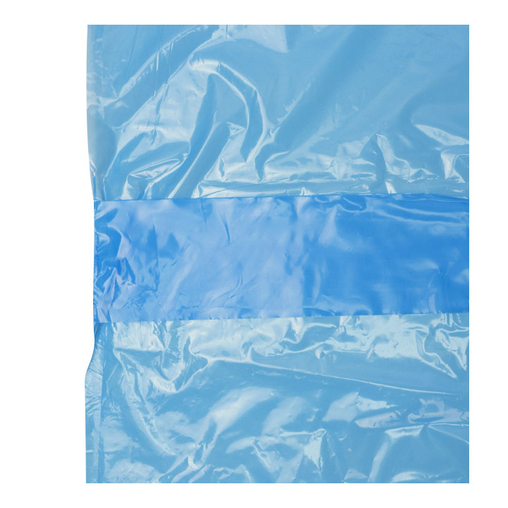 Disposable Lab Coat PE Back Closure Tie Belt Blue (100 Units) 