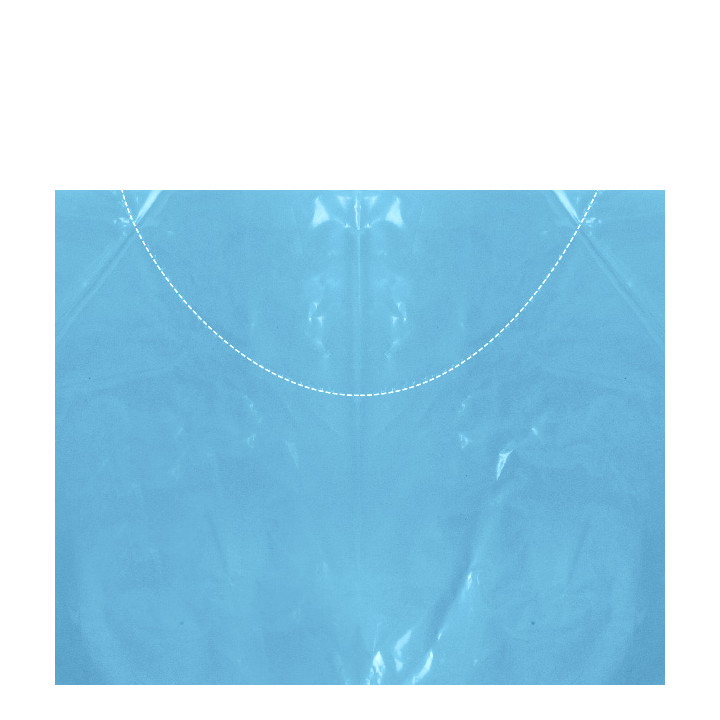 Disposable Lab Coat PE Back Closure Tie Belt Blue (100 Units) 