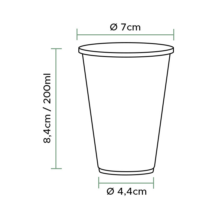 Plastic Cup PP Clear 200ml (100 Units)