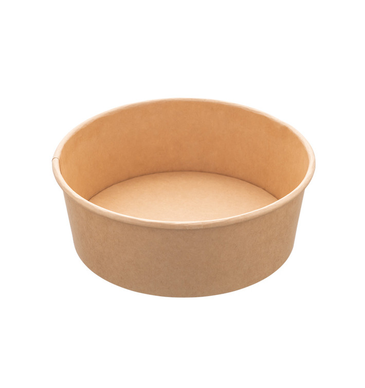 Salad Bowl Kraft Cardboard 750ml Ø15,0cm (300 Units)