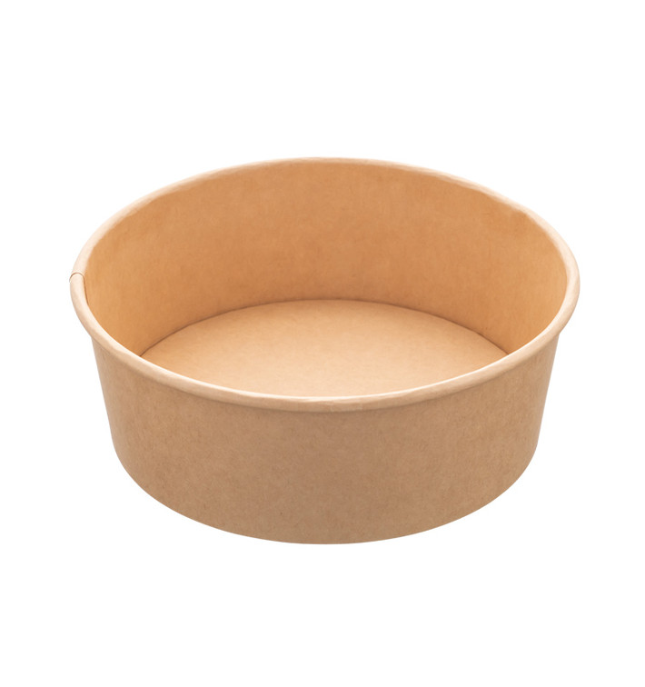 Salad Bowl Kraft Cardboard 1.000ml Ø16,6cm (300 Units)