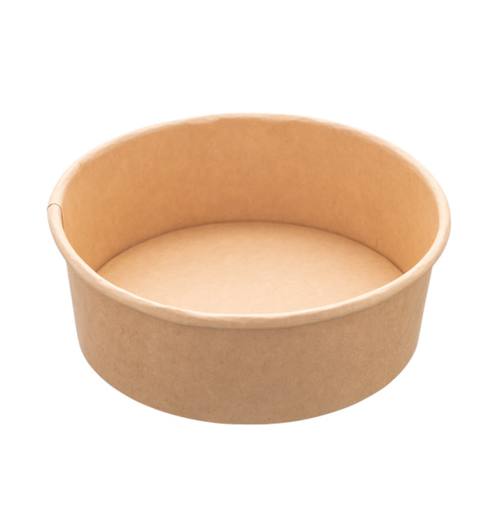 Salad Bowl Kraft Cardboard 1.300ml Ø18,5cm (50 Units)