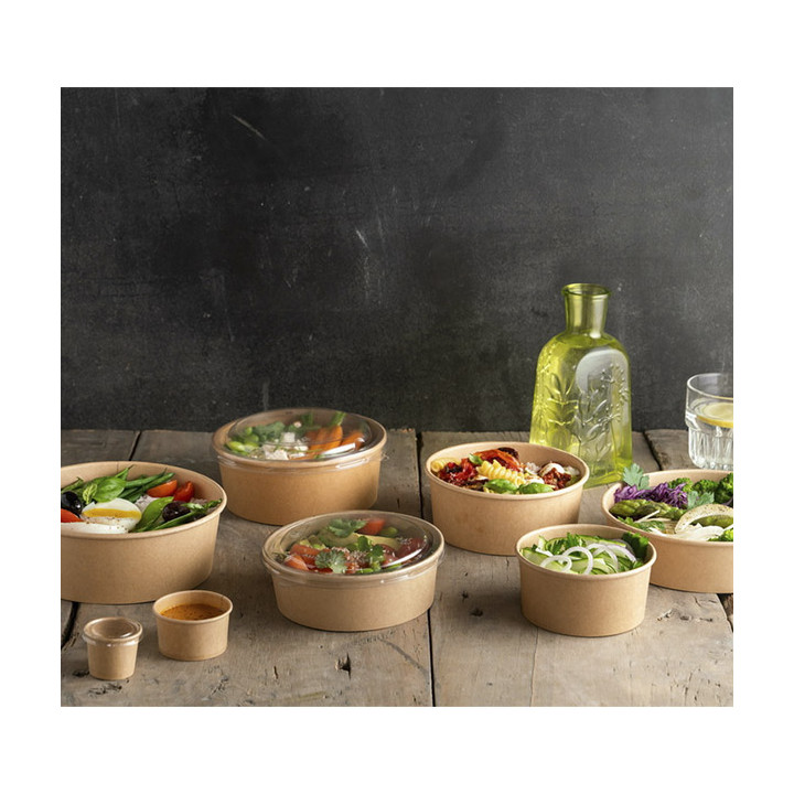 Salad Bowl Kraft Cardboard 600ml Ø15,0cm (50 Units)