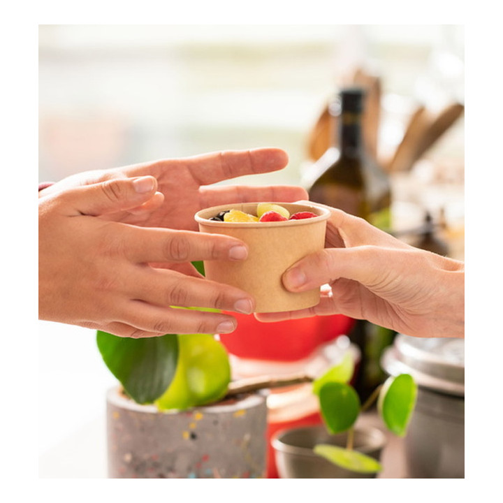 Dessert Cup Kraft Cardboard 250ml Ø9,0cm (500 Units)