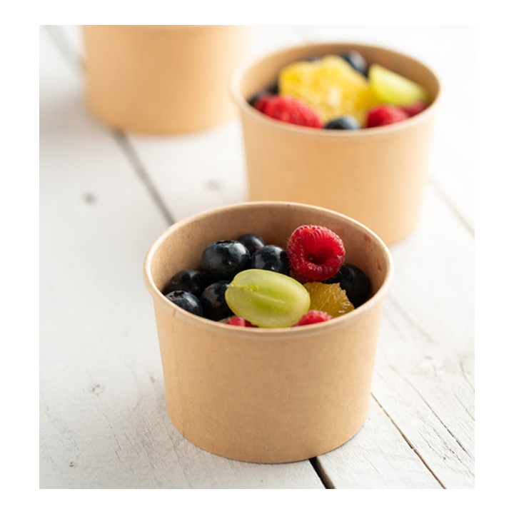 Dessert Cup Kraft Cardboard 250ml Ø9,0cm (50 Units)