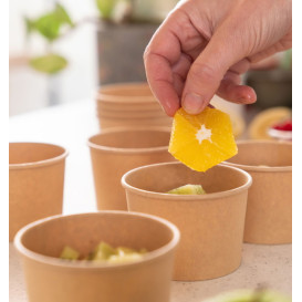 Dessert Cup Kraft Cardboard 250ml Ø9,0cm (500 Units)