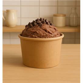 Dessert Cup Kraft Cardboard 250ml Ø9,0cm (50 Units)
