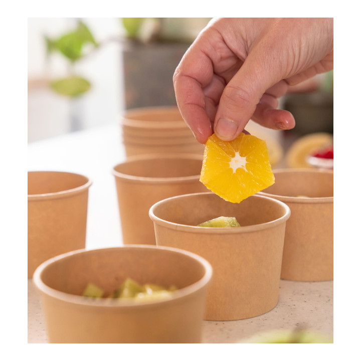 Dessert Cup Kraft Cardboard 250ml Ø9,0cm (50 Units)