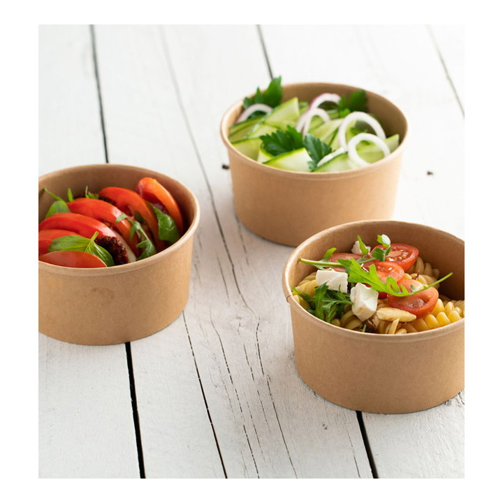 Multi-Food Bowl Kraft Cardboard 370ml Ø11,5cm (50 Units)