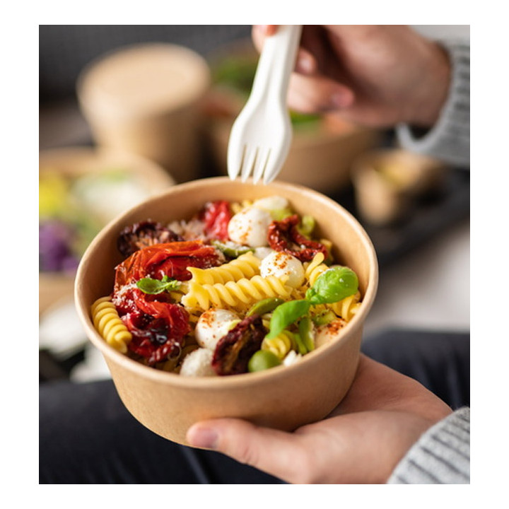 Multi-Food Bowl Kraft Cardboard 370ml Ø11,5cm (50 Units)
