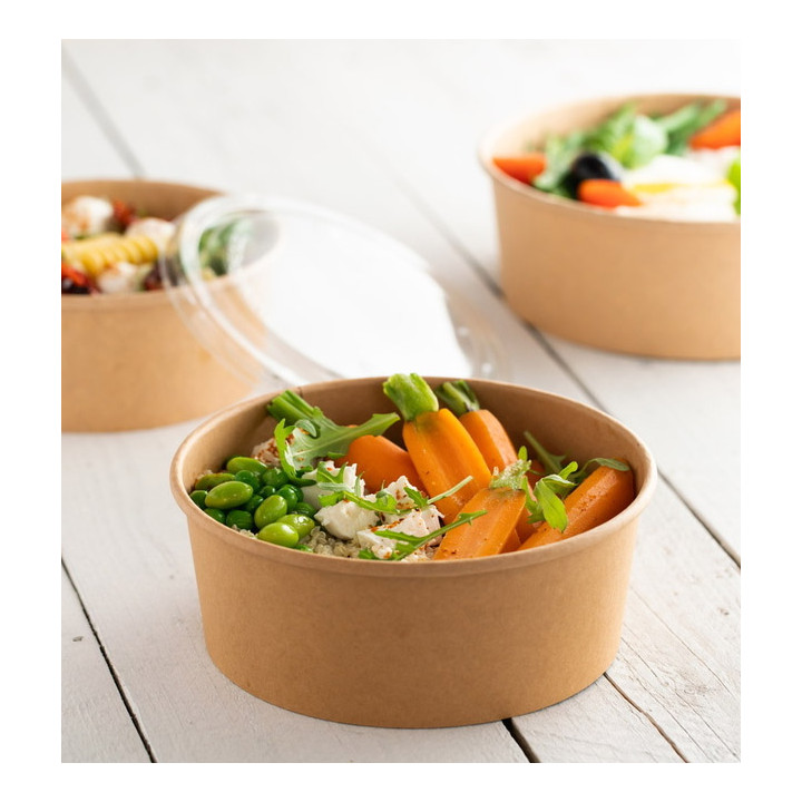 Salad Bowl Kraft Cardboard 600ml Ø15,0cm (50 Units)