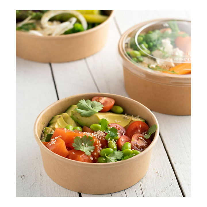 Salad Bowl Kraft Cardboard 600ml Ø15,0cm (50 Units)