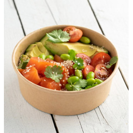 Salad Bowl Kraft Cardboard 750ml Ø15,0cm (50 Units)