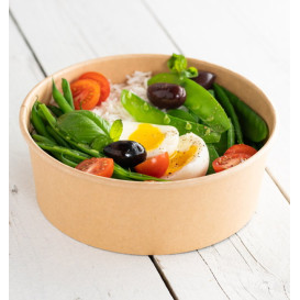 Salad Bowl Kraft Cardboard 1.300ml Ø18,5cm (300 Units)
