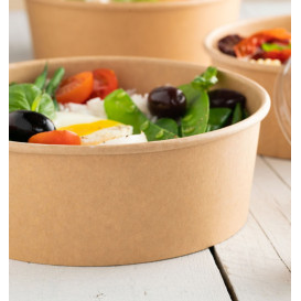 Salad Bowl Kraft Cardboard 1.300ml Ø18,5cm (50 Units)