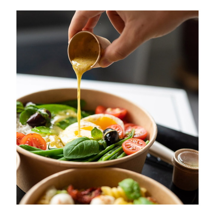 Salad Bowl Kraft Cardboard 1.300ml Ø18,5cm (300 Units)