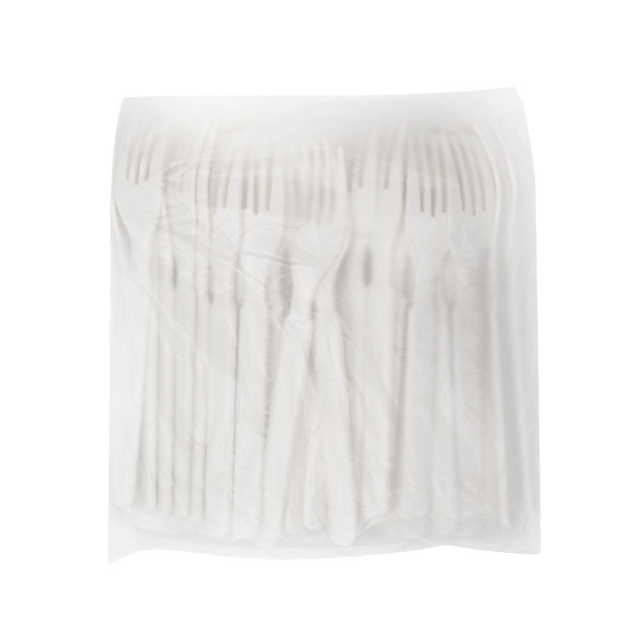 Reusable Durable Fork in PP Cream 17,9cm (500 Units)