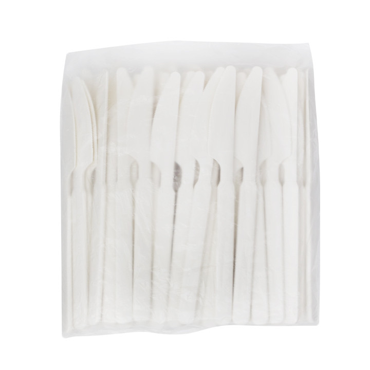 Reusable Durable Knife in PP Cream 18,9cm (50 Units)