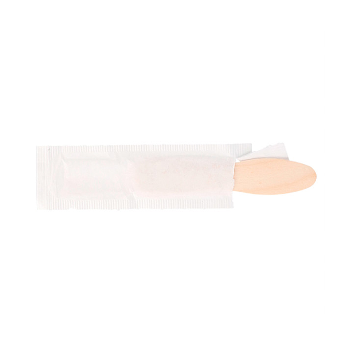 Wooden Ice Cream Spoon Wrapped 7,5cm 