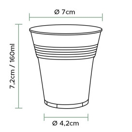 Plastic Cup PS Vending Clear 160 ml (3000 Units)
