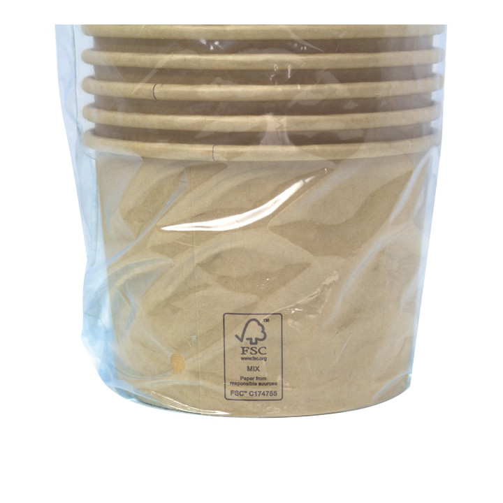 Dessert Cup Kraft-Kraft Cardboard 250ml Ø9,0cm (500 Units)