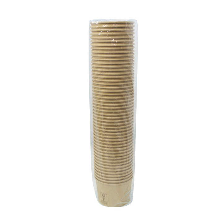Dessert Cup Kraft-Kraft Cardboard 250ml Ø9,0cm (50 Units)