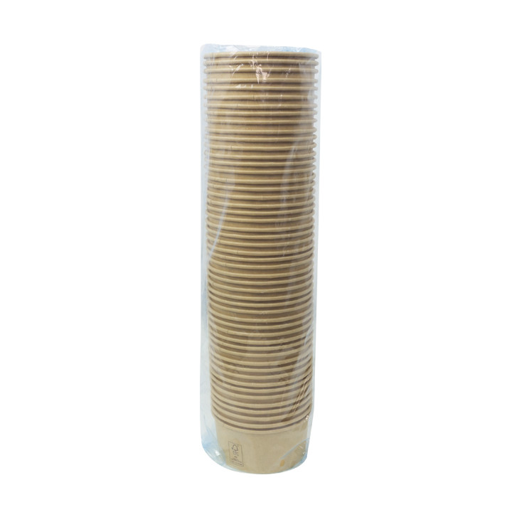 Multi-Food Bowl Kraft-Kraft Cardboard 370ml Ø11,5cm (300 Units)