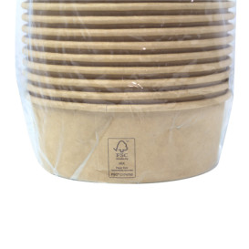 Salad Bowl Kraft-Kraft Cardboard 600ml Ø15,0cm (50 Units)