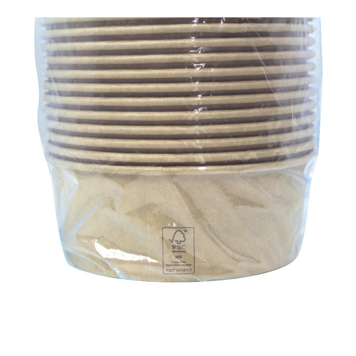 Salad Bowl Kraft-Kraft Cardboard 1.000ml Ø16,6cm (50 Units)