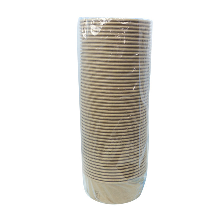 Salad Bowl Kraft-Kraft Cardboard 1.000ml Ø16,6cm (50 Units)