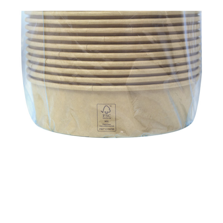 Salad Bowl Kraft-Kraft Cardboard 950ml Ø18,5cm (50 Units)