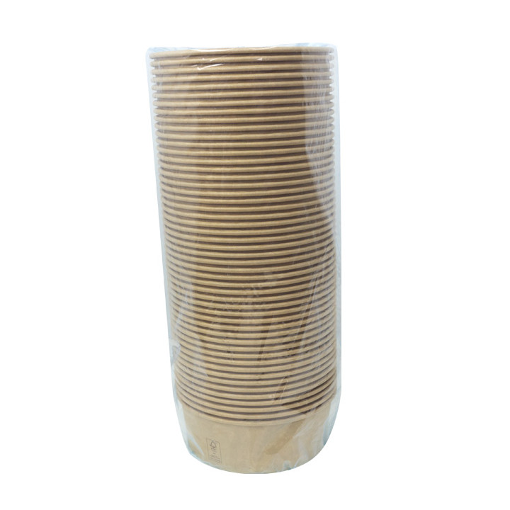 Salad Bowl Kraft-Kraft Cardboard 1.300ml Ø18,5cm (50 Units)