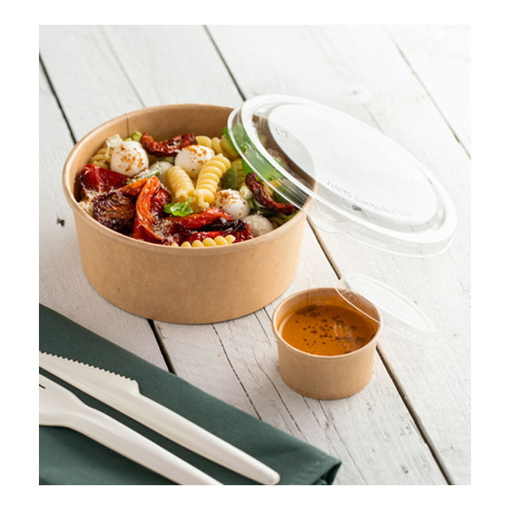 Lid in PET for Soup Bowl 250ml Ø9,0cm (500 Units)