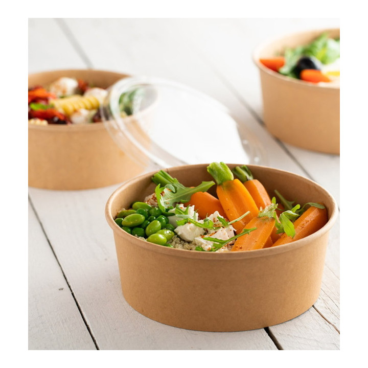 Lid in rPET for Soup Bowl 950/1.300ml Ø18,5cm (50 Units)
