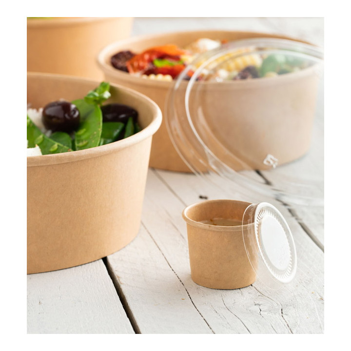 Lid in rPET for Soup Bowl 950/1.300ml Ø18,5cm (300 Units)