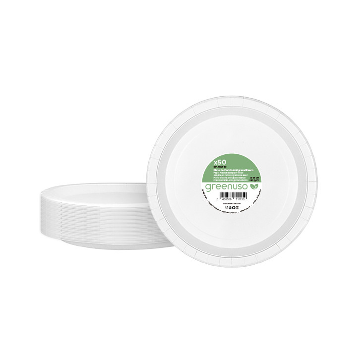 Paper Plate Round White  Ø26cm 250g/m² (50 Units) 