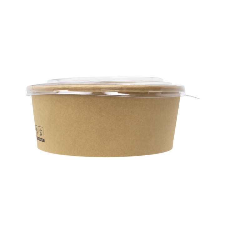 Paper Kraft-Kraft Soup Bowl with PET Lid 1.300ml (240 Units)