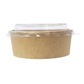 Paper Kraft-Kraft Soup Bowl with PET Lid 500ml Ø15cm (50 Units)
