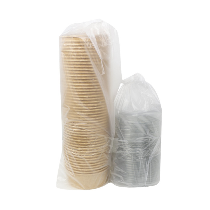 Paper Kraft-Kraft Soup Bowl with PET Lid 500ml Ø15cm (250 Units)