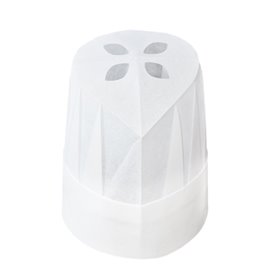 Disposable Chef Hat Pinstripe "TST" White (100 Units)