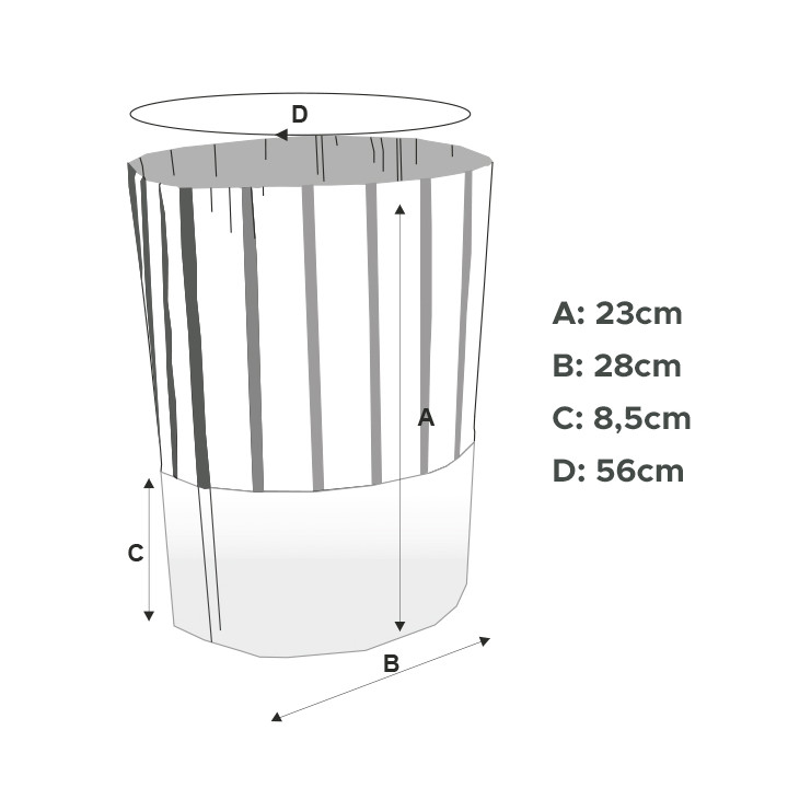 Disposable Paper Chef Hat Pinstripe (100 Units)