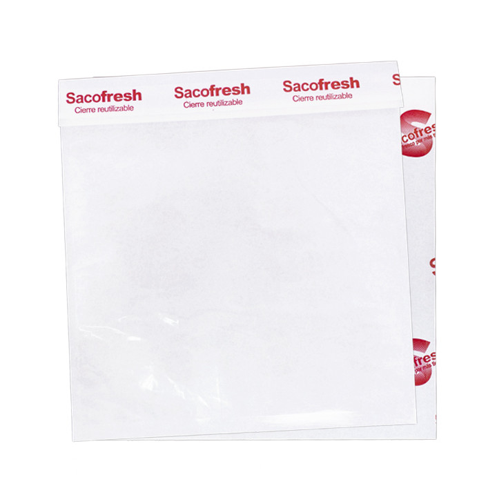 Reusable PE-Paper Bags with Adhesive Flap Sacofresh Red 30x25cm (1.200 Units)