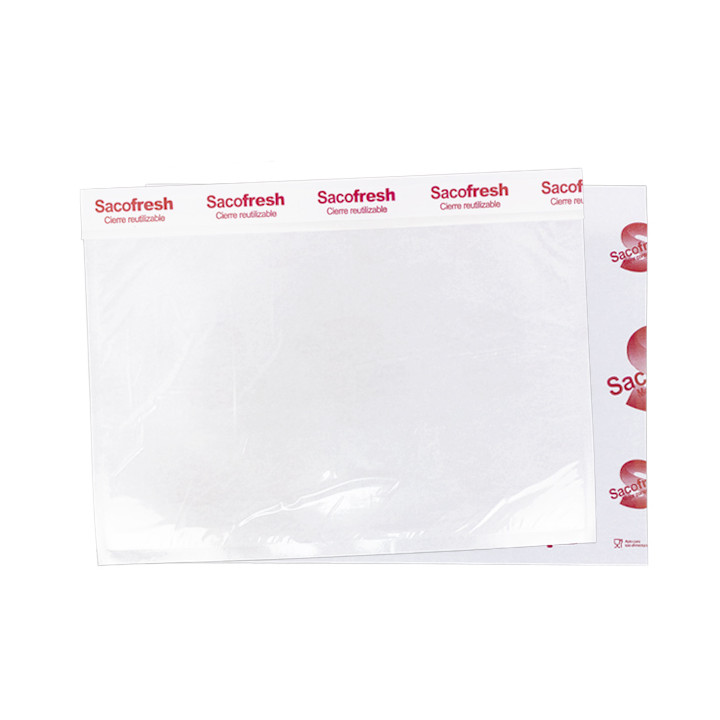 Reusable PE-Paper Bags with Adhesive Flap Sacofresh Red 30x36cm (100 Units)